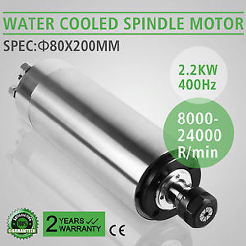 2.2KW WATER COOLED SPINDLE MOTOR IMPACT STRUCTURE NUMERICAL HIGH SPEED BRAND NEW