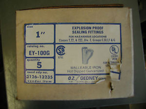O.Z. Gedney EY-100G 1 Explosion Proof Sealing Fitting Box of 5