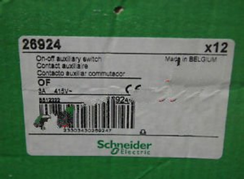 Lot of 12pcs Schneider Electric OF On-Off Auxiliary Switch 26924 new