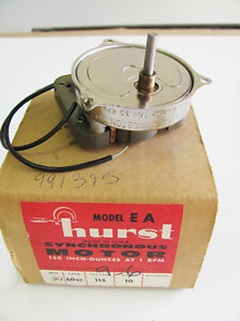 Hurst 991395 Geared, Synchronous Motor, 30 RPM, 10W, 115VAC, 4 Wire, Sleeve  NOS