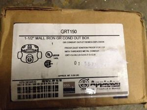 Appleton GRT150 1-1/2 Mall Iron GR Conduit Outlet Box Explosion Proof (NEW)
