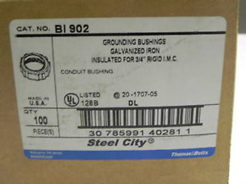 NIB THOMAS & BETTS BI 902 GROUNDING BUSHING QTY: 100