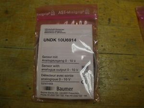 NEW Baumer UNDK 10U6914 Ultrasonic Sensor Analog Output 0-10V NEW