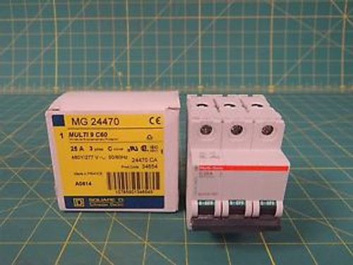 Square D / Merlin Gerin MG-24470 Circuit Breaker 25A 3-Pole C-Curve NEW