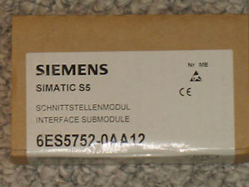 NEW Siemens Simatic S5 6ES5752-0AA12 Interface Module 6ES5-752-0AA12 New