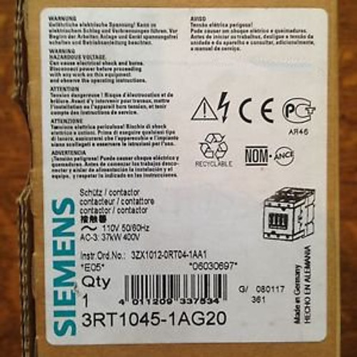 SIEMENS 3RT1045-1AG20 BRAND NEW IN BOX