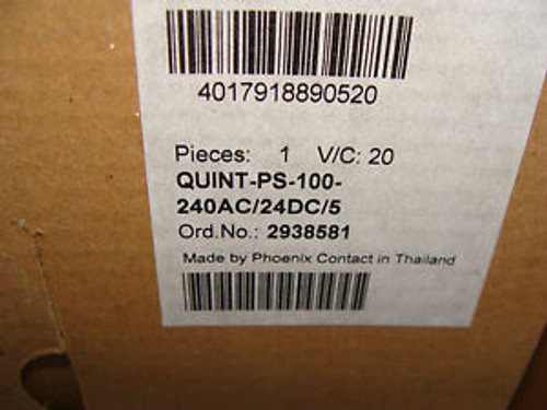 Phoenix QUINT-PS-100-240AC/24DC/5  New In Box  Power Supply