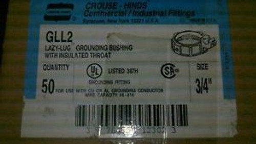 GLL-2 CROUSE HINDS(MIDWEST). 3/4 INCH INSULATED GROUNDING BUSHING.