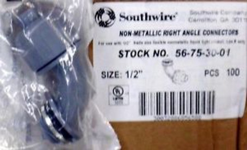 Southwire 56753001 Liquidtite Fitting 1/2  Ul 90 Deg--- 50 pcs.