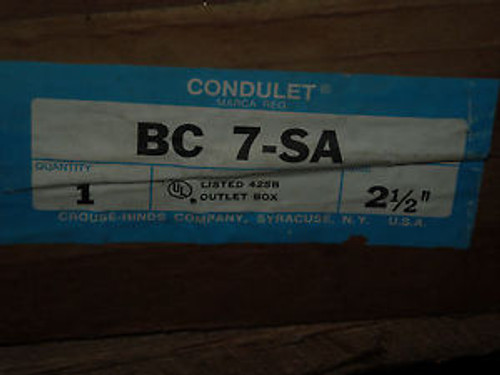 Crouse Hinds #BC7SA, 2 1/2 Mogul C Condolet, Aluminum, NIB