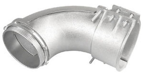 BRIDGEPORT 814 4 Flexible Metal Conduit Connector, 90-Deg, Malleable Iron