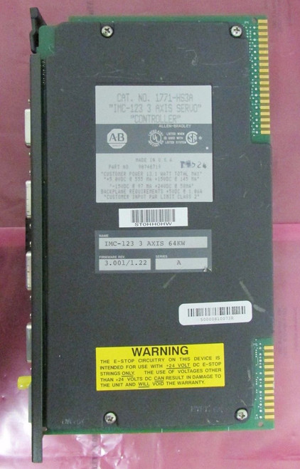 ALLEN BRADLEY 1771 HS3A IMC 123 3 AXIS SERVO 64 KW Controller HM3A Memory Module