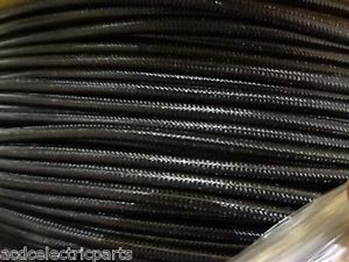 SRML BLACK 6 AWG 100 FT FIBER GLASS BRAID APPLIANCE HI TEMP WIRE MOTOR LEAD