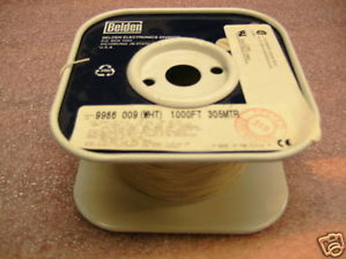 NEW Spool 1000FT Belden 9986 28 AWG 300V White Cable Wire