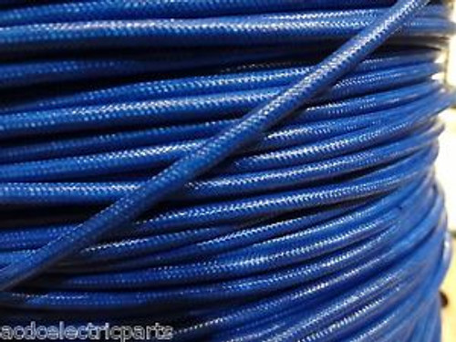 BLUE 14 AWG 500  SILICONE FIBER GLASS BRAID APPLIANCE HI TEMP WIRE MOTOR LEAD