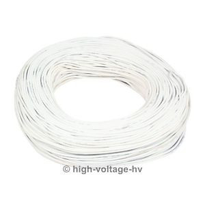 40ft. 50KV DC 18AWG White High Voltage Wire HV Cable Stranded