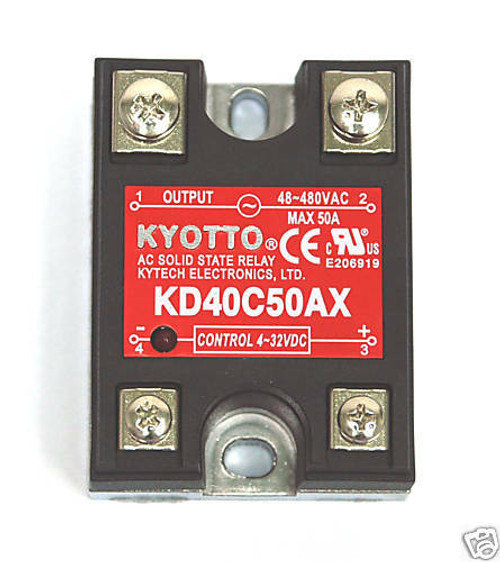 A lot 10 Kyotto Ac Solid State Relay Ssr Kd40C50Ax 480Vac 50A