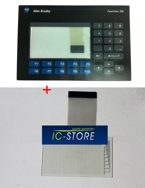 Allen-Bradley Panelview 550 2711-B5A2X  Membrane Keypad + Touch Screen Digitizer