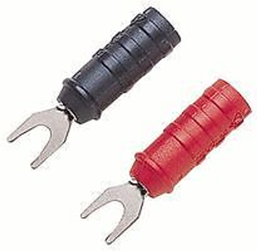 POMONA 1614A-2 SPADE LUG TO BANANA JACK, 15A, RED (100 pieces)