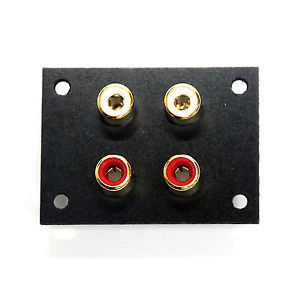 100pc RCA Jack Audio Panel set Gold Plated 4P Taiwan