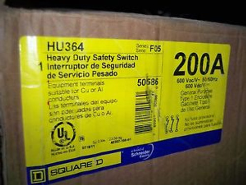 Square D HU364 200amp 600v non fused disconnect safety switch new  warranty