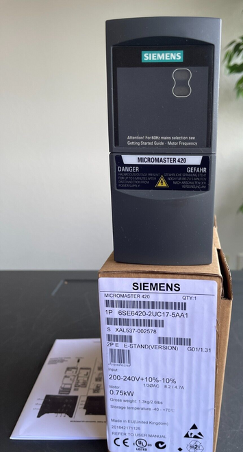 Siemens Micromaster 420 6Se6420-2Ab17-5Aa1 6Se6 420-2Ab17-5Aa1