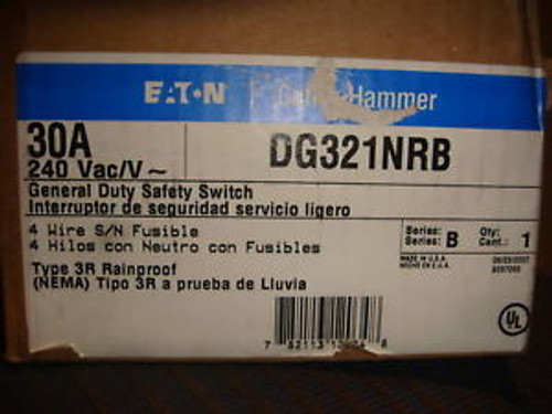 30A  Safety Switch 3 POLE 240vt Cutler Hammer DG321NRB