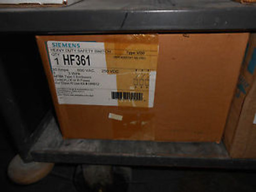 SIEMENS 30 AMP 600 VOLT HF361 3W NEMA 1 FUSIBLE DISCONNECT H/D