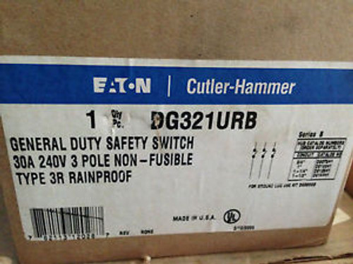 NIB CUTLER HAMMER DG321URB GENERAL DUTY SAFETY SWITCH