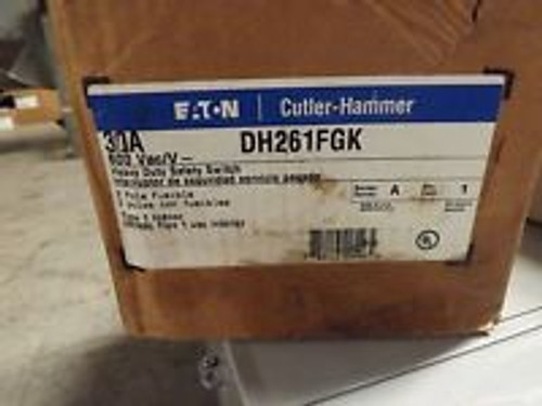 Eaton Cutler Hammer DH261FGK Heavy Duty Safety Safety Switch, 2-P, 30A/600V