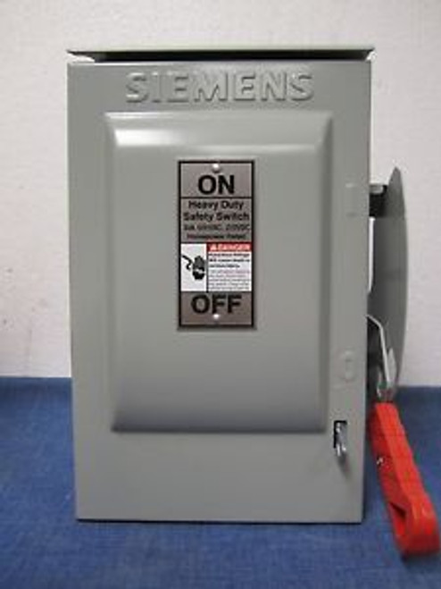 Siemens 30A 600V 3 Ph Non-Fused Out Door Safety Switch Disconnect - HNF361R NIB