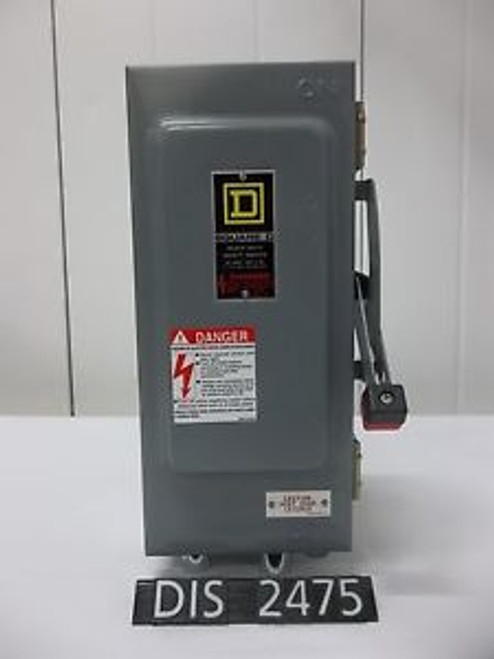 NEW Square D 240 Volt 30 Amp Fused Disconnect (DIS2475)