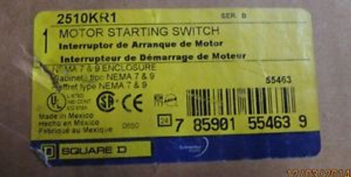 2510KR1, MANUAL MOTOR SWITCH, NEMA 3R/7 &9,  30 AMP, 2 POLE, NEW IN BOX.