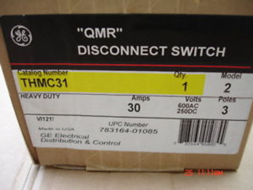 G.E QMW Premium Duty 30A Disconnect Switch 3 Phase Cat # THMC31  NEW