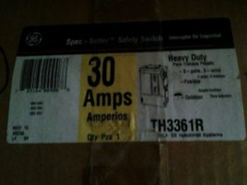 TH3361R GE Heavy Duty Safety Switch 30 Amp 600V