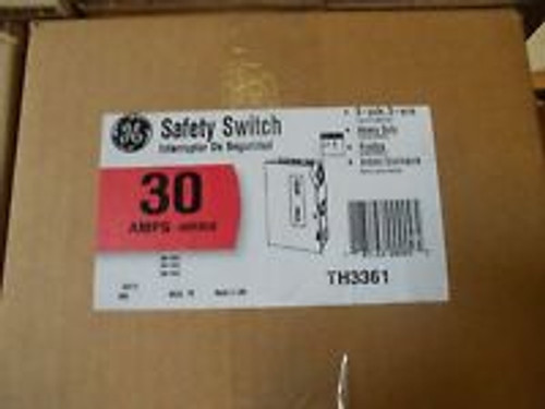 NIB GE TH3361 30A 600V 3 Pole Fusible Disconnect NEMA 1 Enclosure