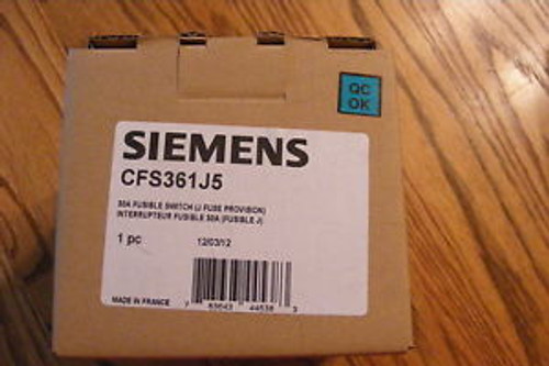 NIB Siemens 30A Fusible Switch CFS361J5