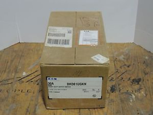 Eaton Heavy Duty Safety Switch, DH361UGKN, 30A, 600V, 4W, Non Fusible, NIB