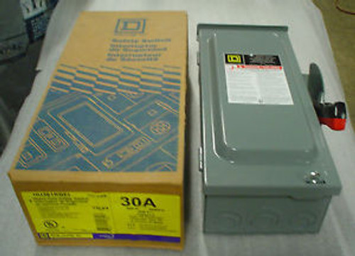 Qty 1 Square D safety switch HU361RBEI 30amp 3p 600v 3r - nib - 60 day warranty