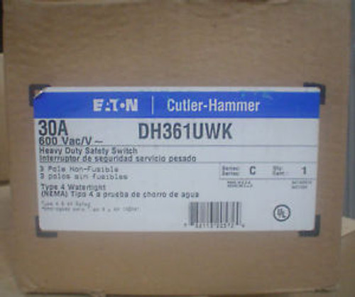 DH361UWK 600v 30a Stainless Steel NEMA 4X disconnect switch - new