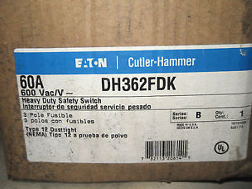 (X5-18) 1 NIB CUTLER HAMMER DH362FDK HEAVY DUTY SAFETY SWITCH 60A