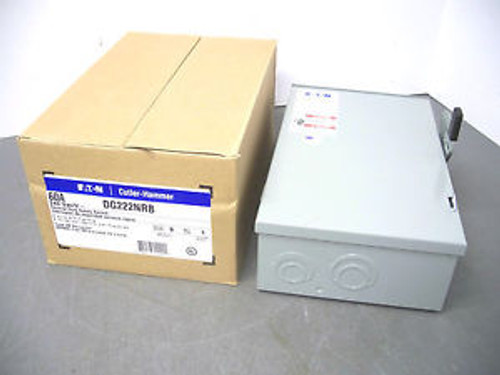 CUTLER-HAMMER DISCONNECT TYPE 3R CAT#DG222NRB 60A 240V FUSIBLE NIB