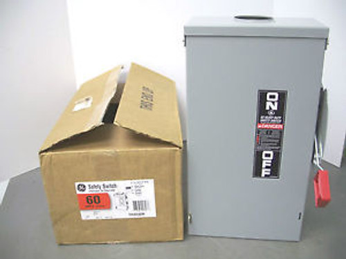 GE DISCONNECT TYPE 3R CAT# TH3222R 60A 240V 2P FUSIBLE NIB