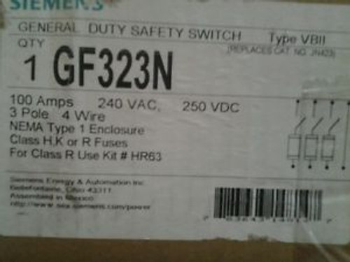 GE GF323 100 AMP SAFETY SWITCH