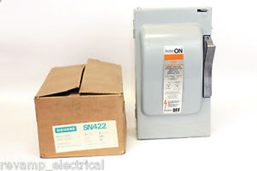 Siemens SN422  60 Amp, 240V, 4 Wire, Fusible Switch