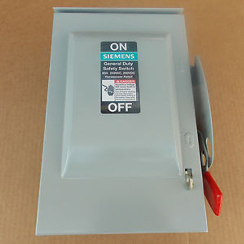 New Siemens GNF322R 3P 60A 240V Non-Fusible Safety Switch Disconnect Nema 3R