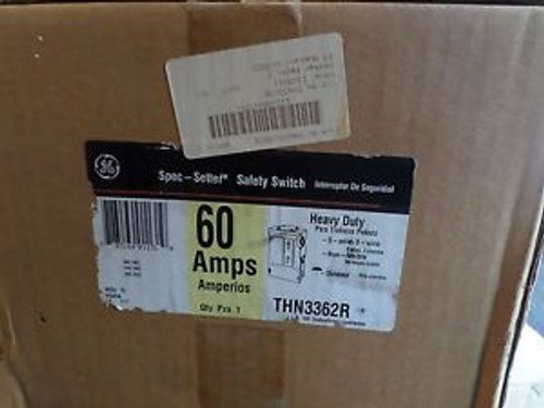 (1) GE THN3362R SPEC SETTER SAFETY SWITCH 60 AMP 3 POLE FREE US SHIPPING