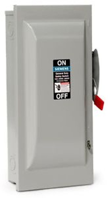 SIEMENS GF323N 100A 240V 3P 4-Wire Fusible General Duty Safety Switch, NEMA-1