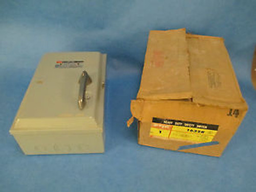 FPE Heavy Duty Safety Switch 1632R, 60A 240VAC, New in Box