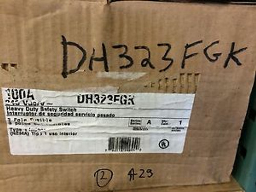 NEW CUTLER HAMMER DISCONNECT SWITCH DH323FGK 3P NEMA 1 240V 100A FUSIBLE